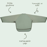 Miniboni Oyun Ve Mama Önlüğü Uzun Kollu Mint